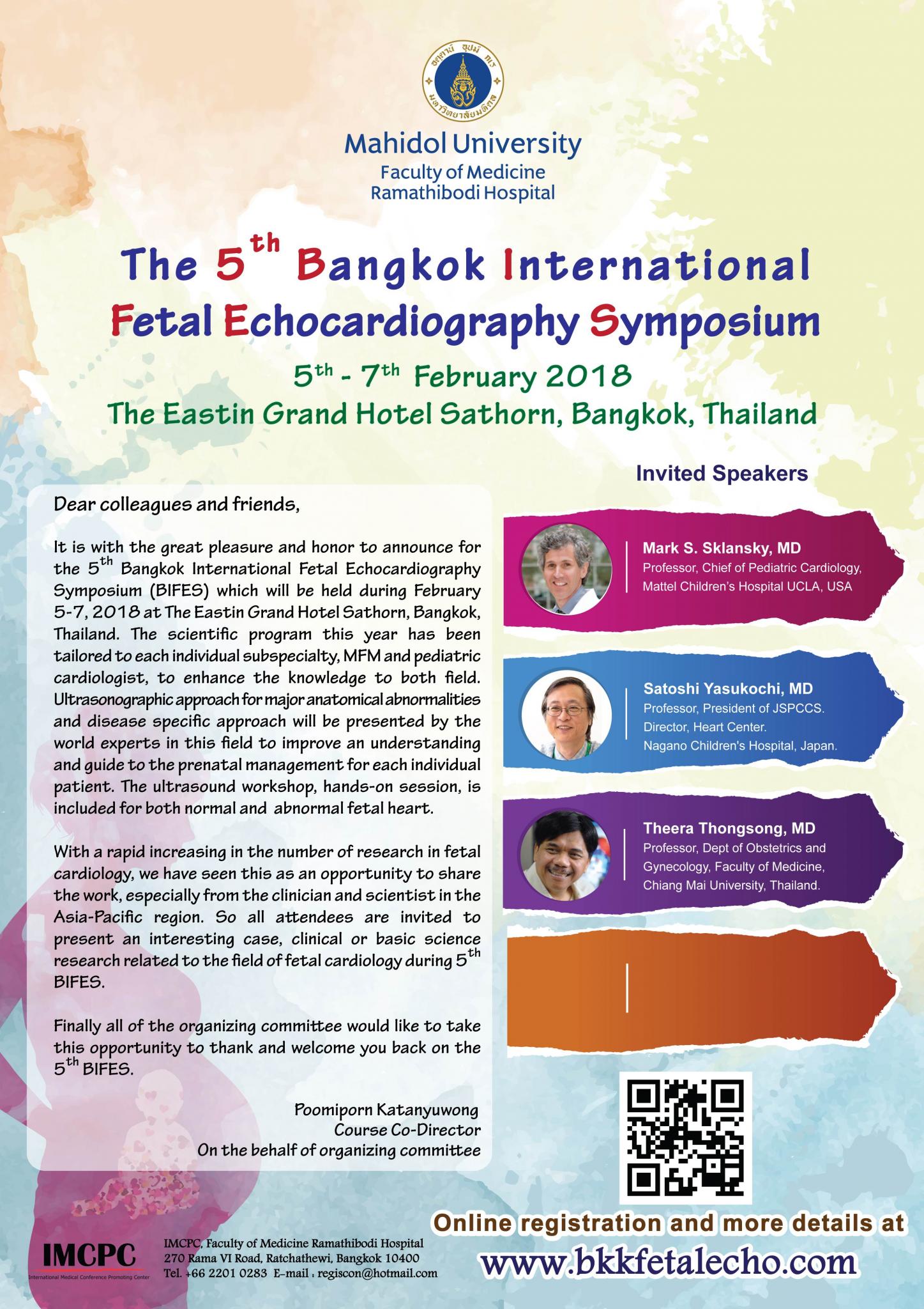 The 5th Bangkok International Fetal Echocardiography Symposium