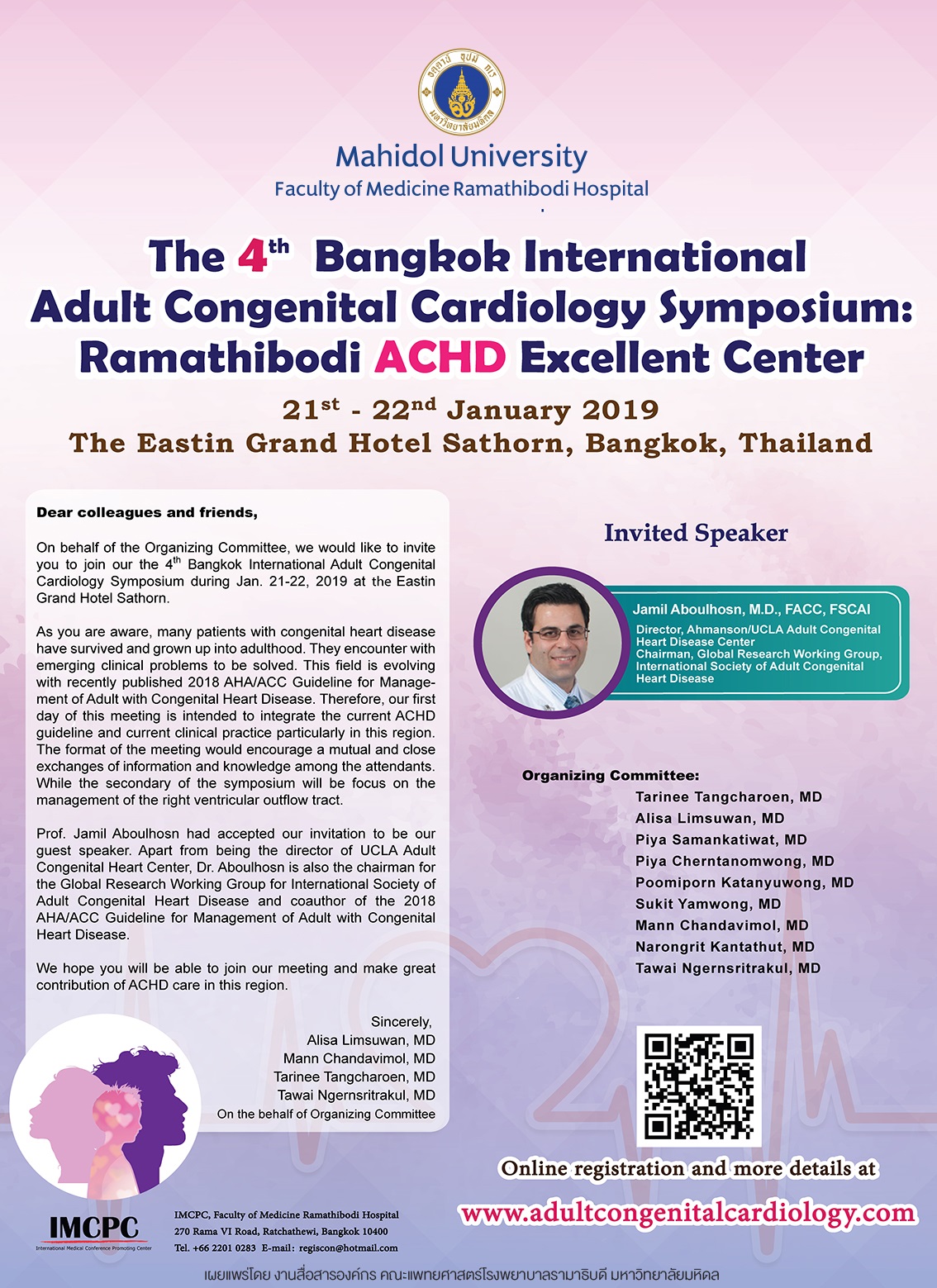 The 4th Bangkok International Adult Congenital Cardiology Symposium: Ramathibodi ACHD Excellent Center