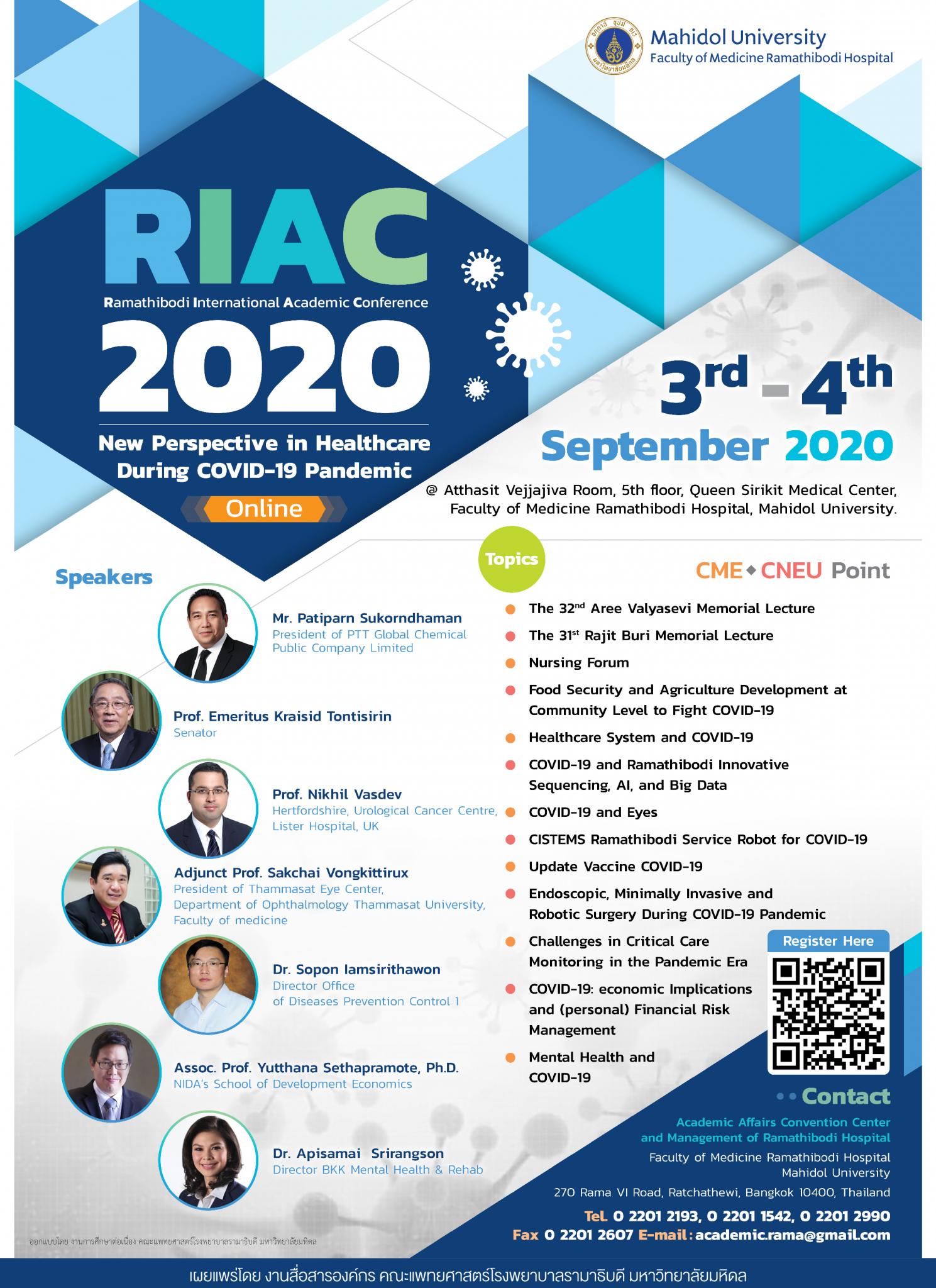RIAC 2020 New Perspective in Healthcare During COVID-19 Pandemic