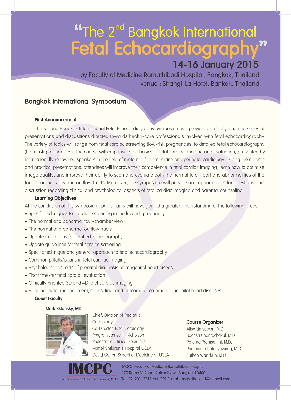 The 2nd Bangkok International Fetal Echocardiography