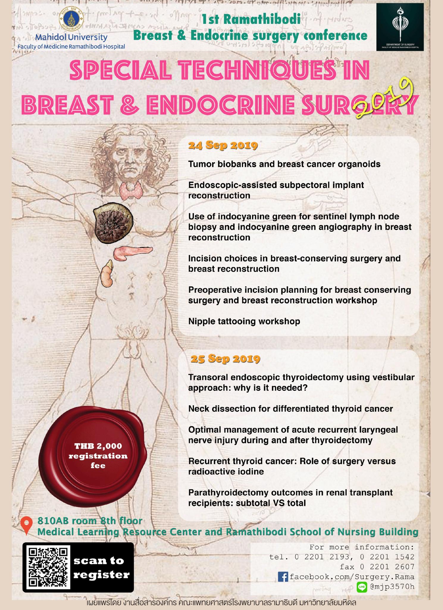 SPECIAL TECHNIQUES IN BREAST & ENDOCRINE SURGERY 2019