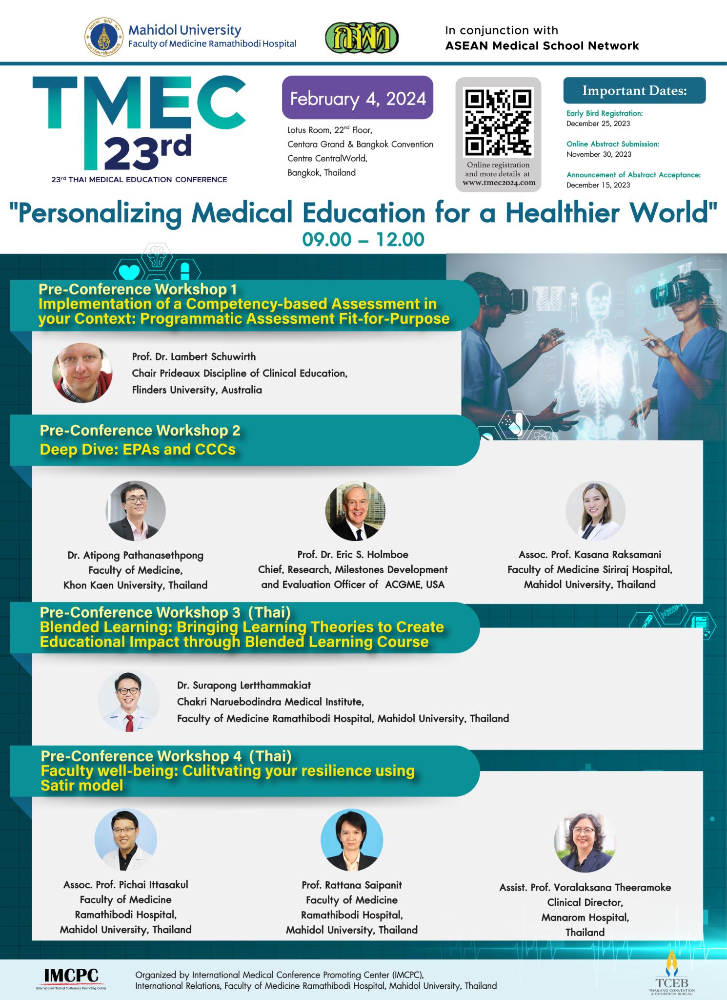 23rd TMEC "Personalizing Medical Education for a Healthier World"