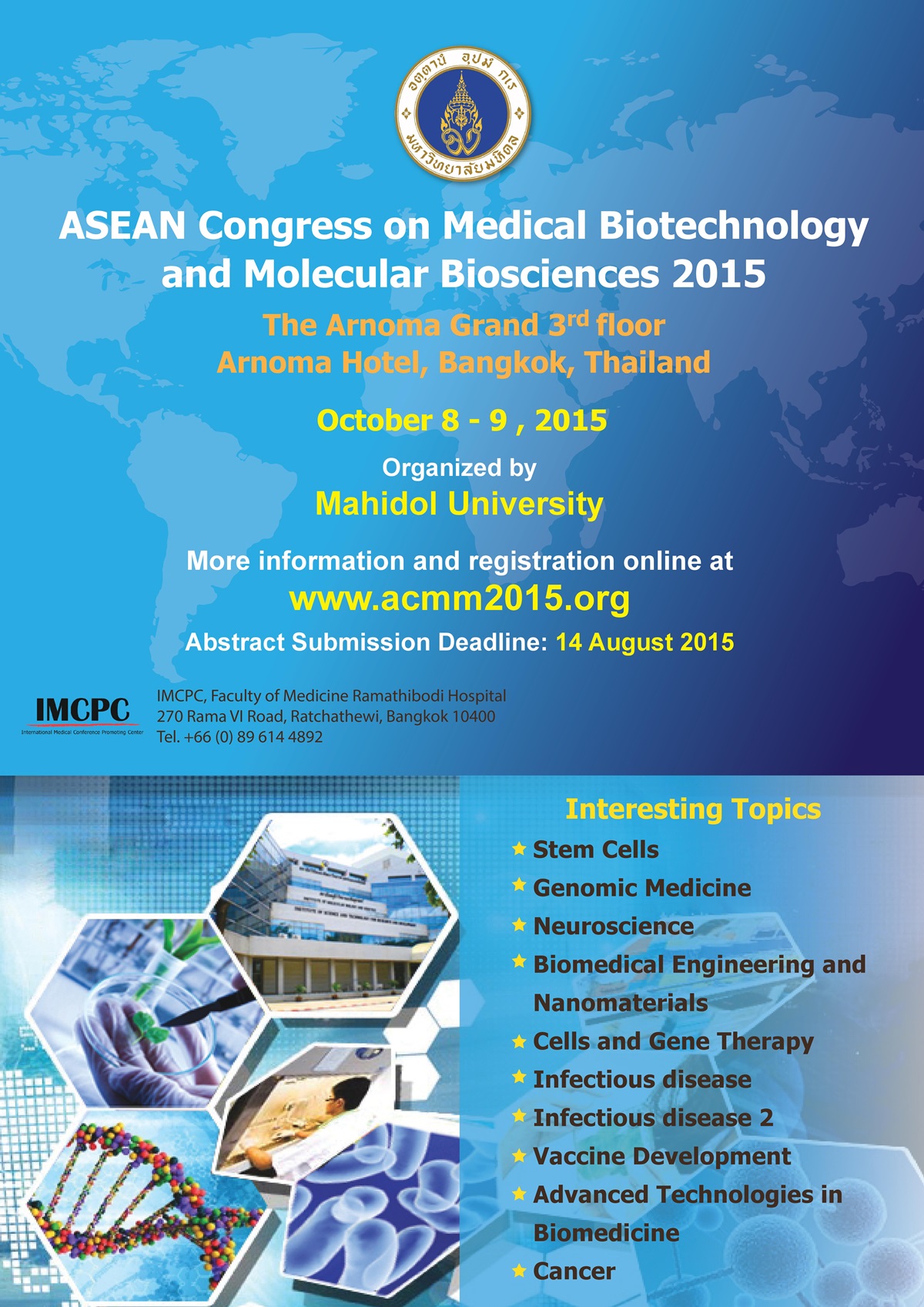 ASEAN Congress on Medical Biotechnology and Molecular Biosciences 2015